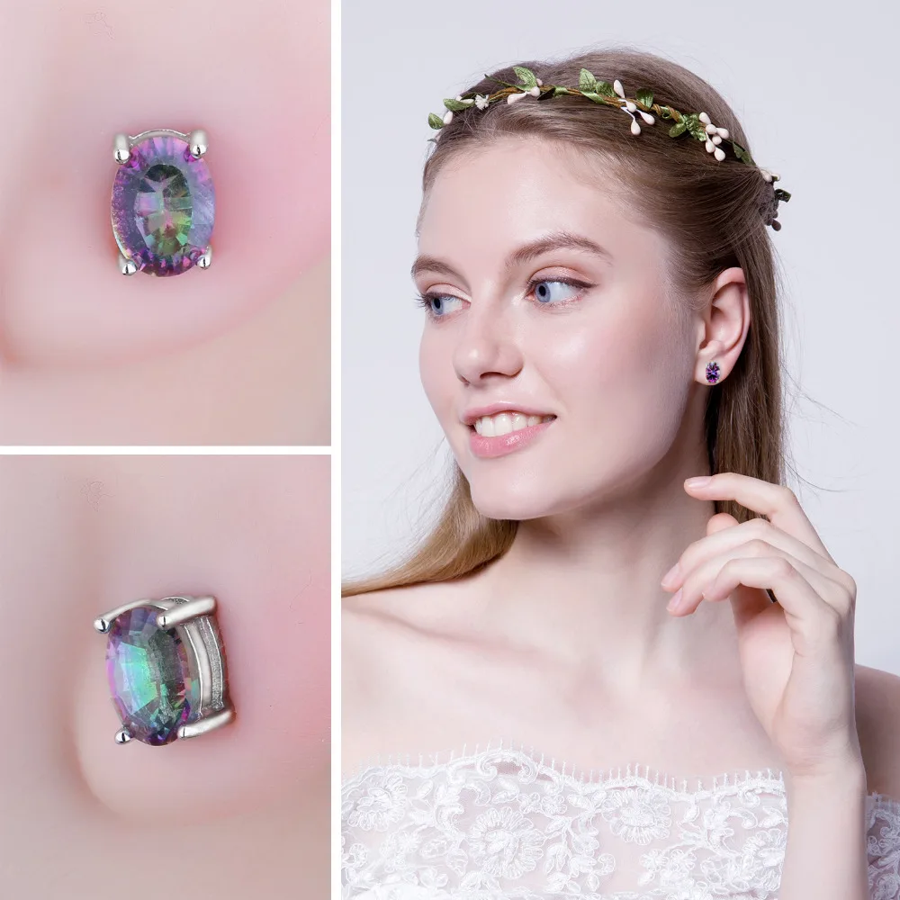 2016 новинка оптовая продажа 1.5ct Для женщин модные из натуральной своих Радуга