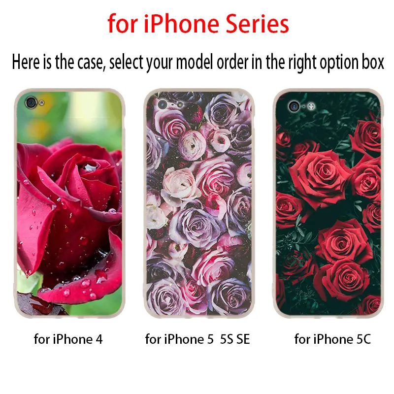 Красивая Роза дизайн мягкий чехол для iPhone 12 11 Pro X XS Max XR 8 7 6 Plus 5s SE 2020 S 1 мини