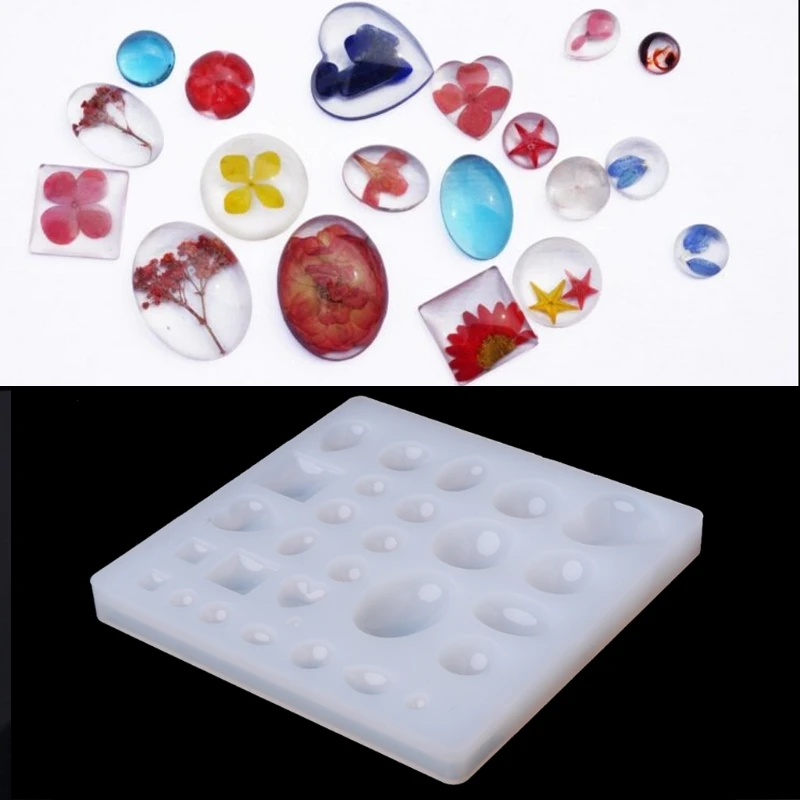 

DIY Silicone Cabochon Mold Making Jewelry Pendant Resin Casting Mould Craft Tool