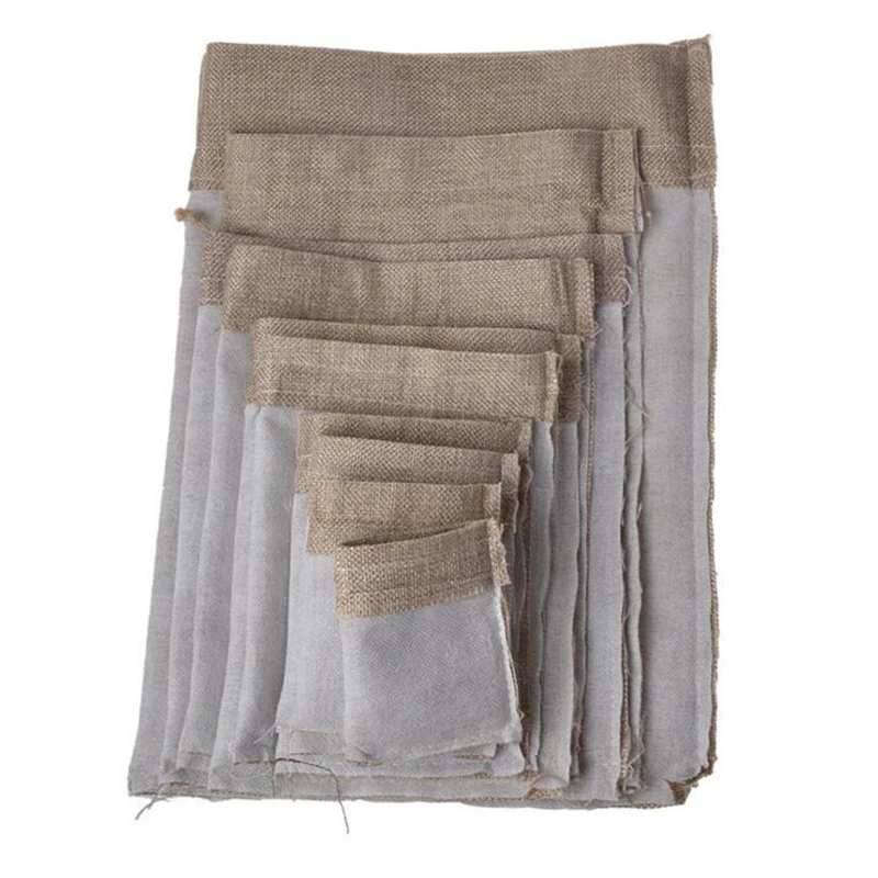 Лидер продаж! 20 шт./лот джутовый мешок разных размеров льняной пеньковый шнурок