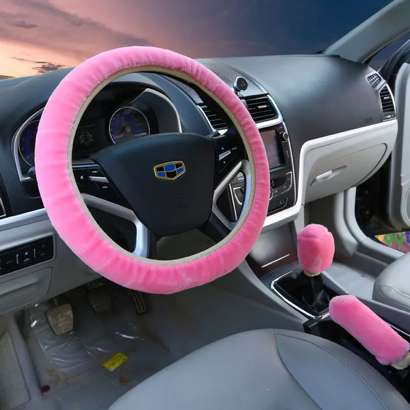 Чехол рулевого колеса автомобиля оплетка + крышка ручного тормоза Автомобильные