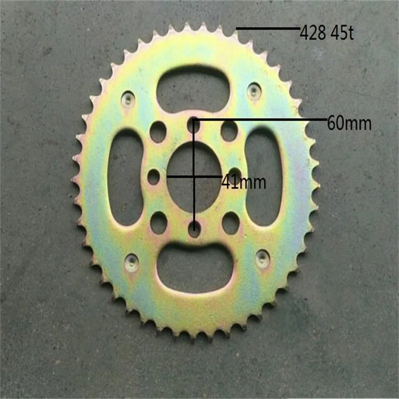 

ATV UTV 4X4 accessories 250cc quad sprocket 45t for 428 chain go kart karting buggy moto pitbike gokart bike polaris parts