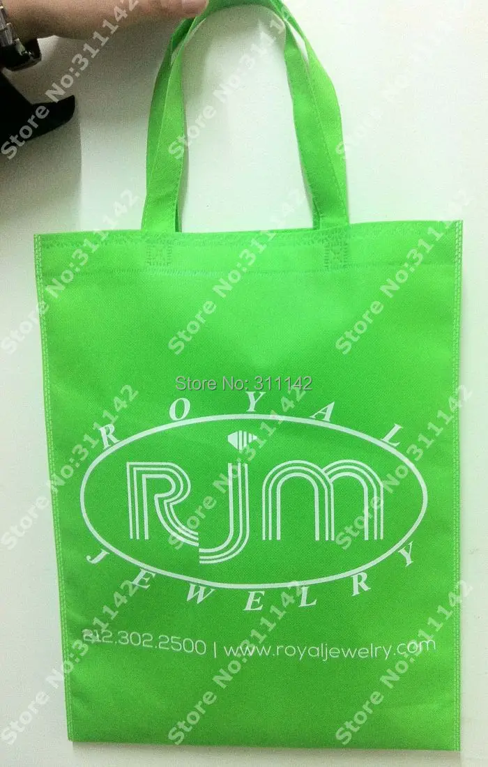 Custom non-woven bag green bag shopping bag with free shipping by Fedex 500pcs/lot