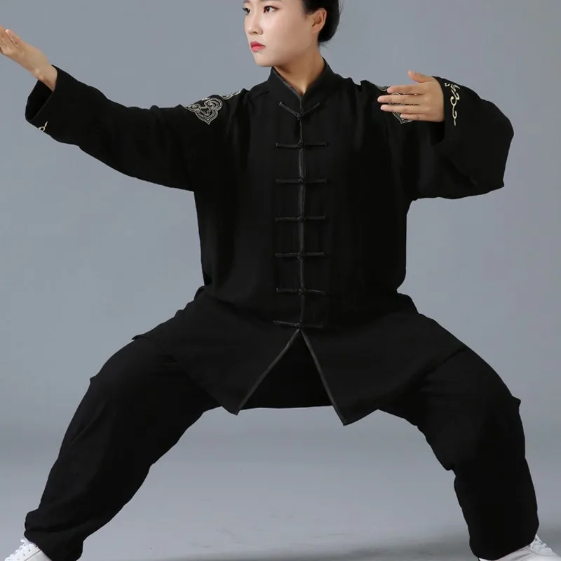 Новинка 2021 женская одежда для Тай Чи китайский спортивный комплект Wushu с вышивкой
