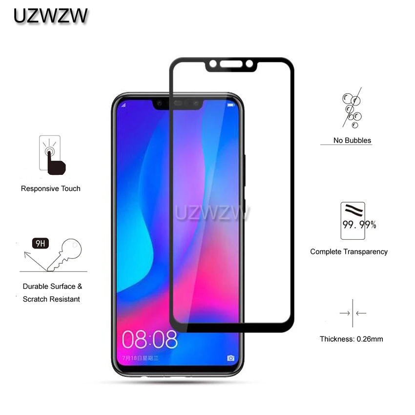 2 шт для huawei Nova 3/Nova 3i полное покрытие закаленное стекло протектор экрана 9H твердость Защитная Для huawei Nova 3 3i стекло