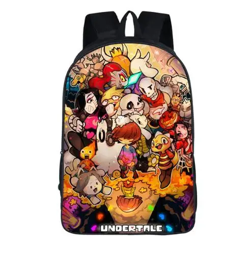 Рюкзак с аниме Undertale для подростков школьные ранцы мальчиков и девочек Санс