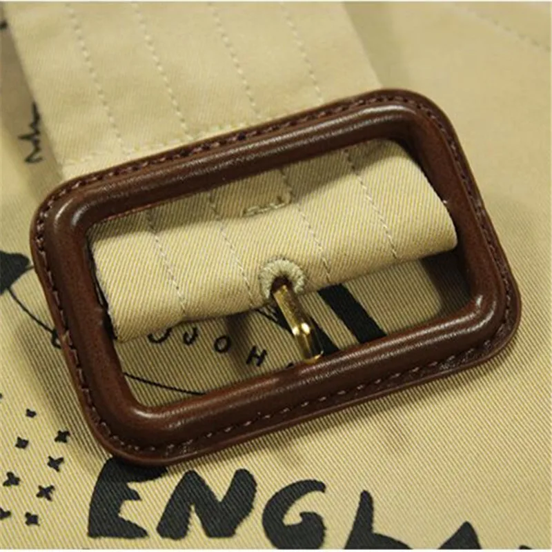 Новинка осени 2019 Модный классический двубортный тренчкот в английском стиле с