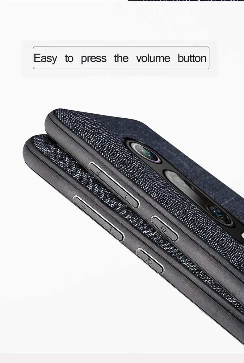 Чехол для Xiaomi Redmi K20 Pro, чехол Mofi для Xiaomi Redmi K20, чехол темного цвета, деловой стиль, ручная работа, ткань