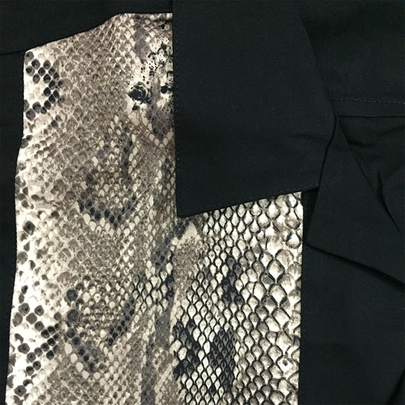 2019 Summer Short Sleeve Retro Animal Snake Print Cotton Men Casual Shirt Vintage Style Bowling CS022 | Мужская одежда