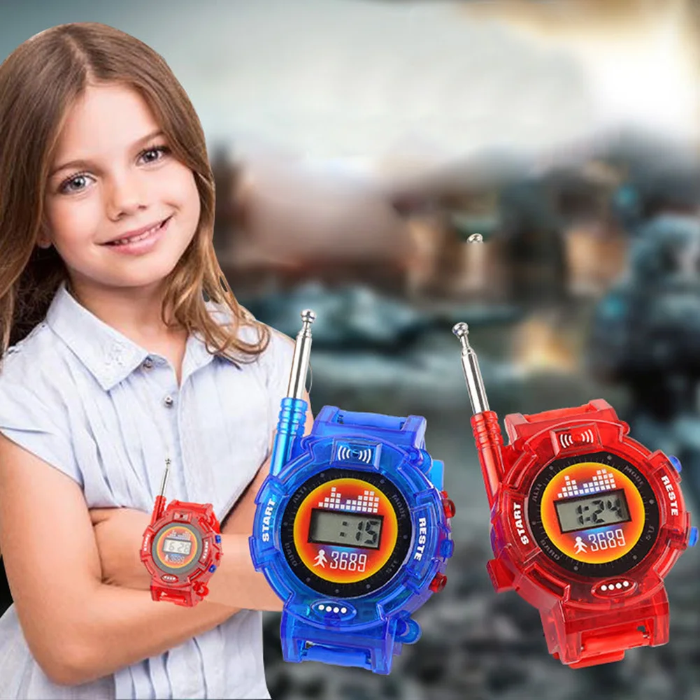 2 шт Горячая способ радио Walkie Talkie дети шпион наручные часы-гаджет игрушка переговорные игрушки портативные мини часы интерактивная игрушка