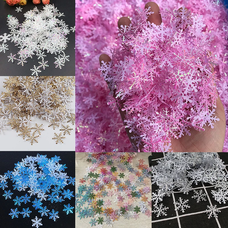 Copos de Nieve Artificial de Navidad, 300 Uds./Lote, Adornos de &Aacute;rbol, Decoraci&oacute;n para Fiesta en Casa y Boda-5