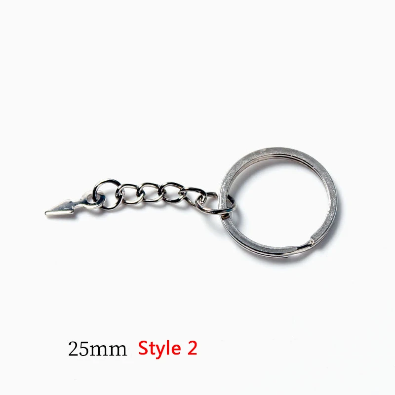 25mm Style 2 20 шт./лот, размер 25 мм, 30 мм, 4 стиля, брелоки для сумок, серебряный цвет, круглые брелоки, подходят для самостоятельного изготовления ювелирных изделий - Цвет: 25mm Style 2