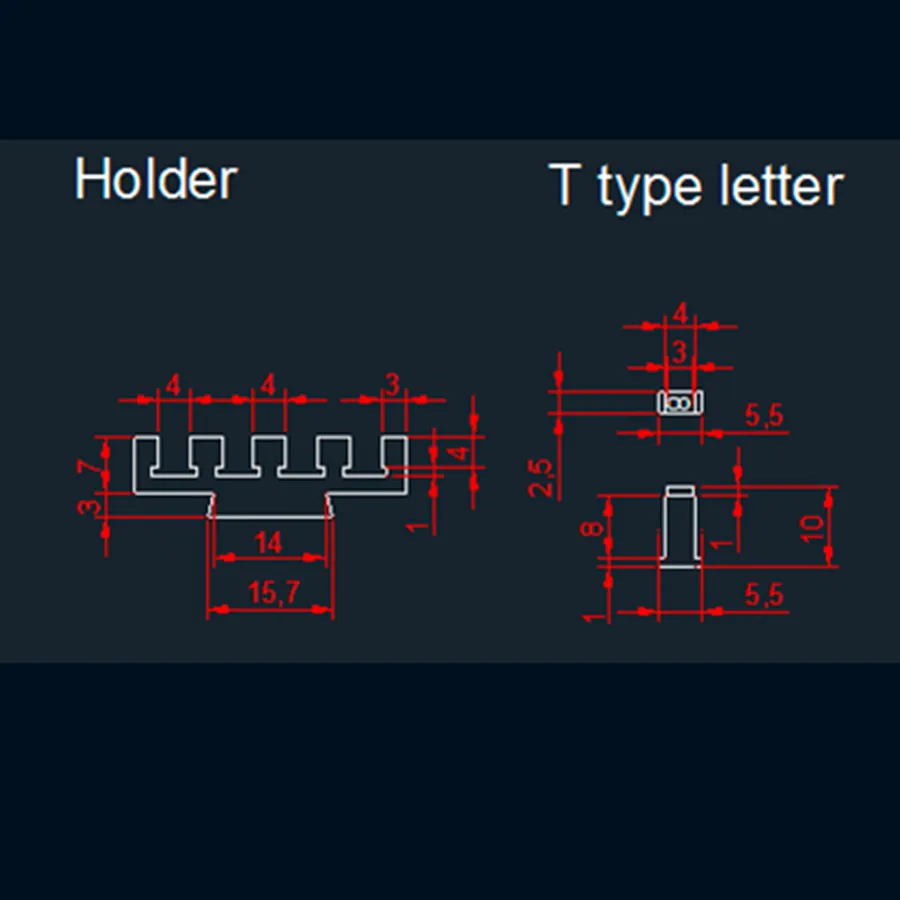 Бесплатная доставка по индивидуальному заказу Размер 2 5*4*10 мм Высота письма