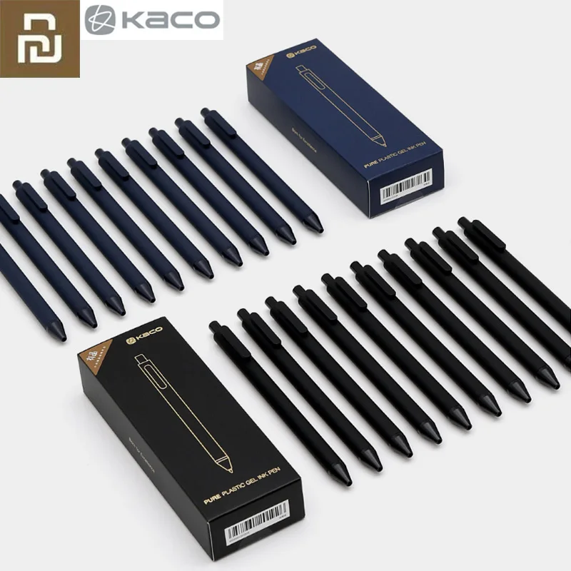Youpin KACO ручка для подписи 0 5 мм Черный Белый ABS пластик гладкие чернила школы/офиса