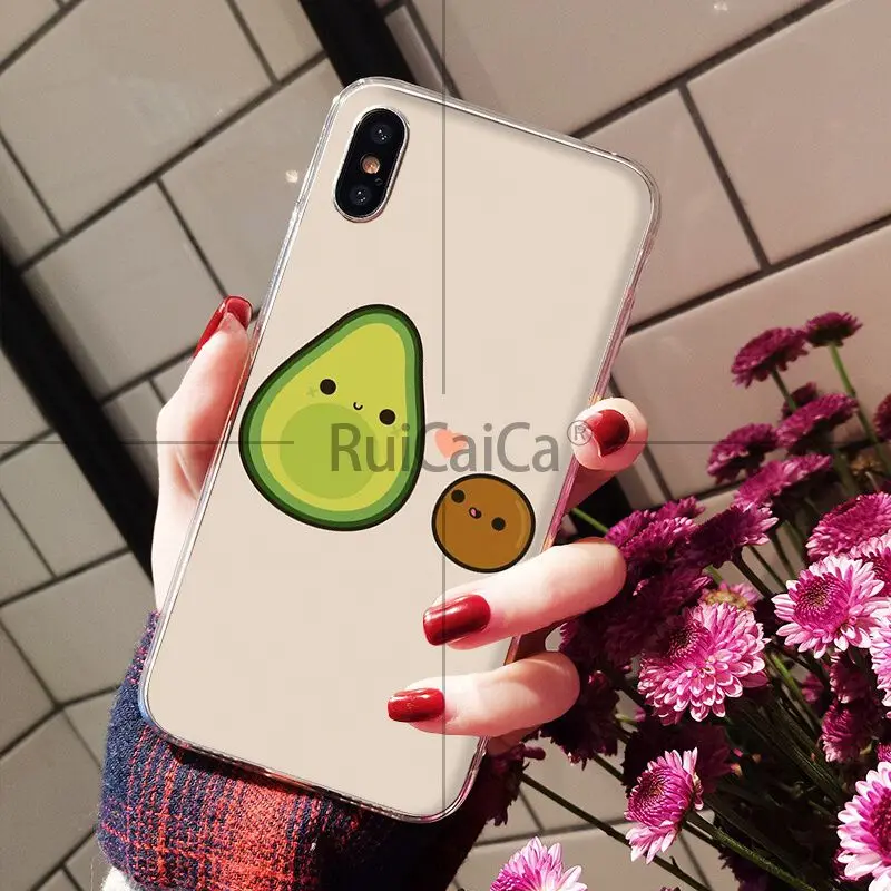 A12 Ruicaica милый авокадо Еда ТПУ прозрачный чехол для телефона чехол для iPhone 6 S 6 плюс 7 7 plus 8 8 plus X Xs Макс 5 5S XR - Цвет: A12