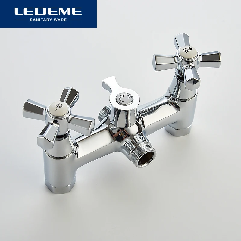 LEDEME Смеситель для ванны с коротким изливом латунь Цвет: хром L3190 | Обустройство