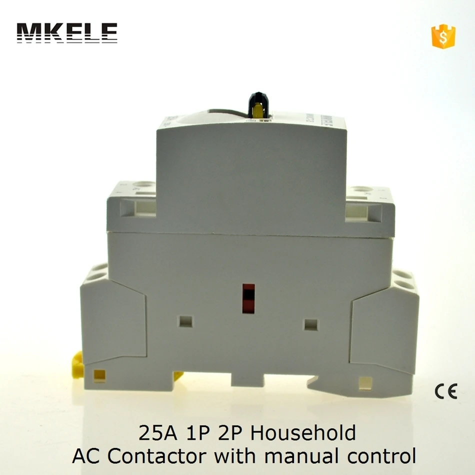 2P 2NO Din Rail Ac контактор для дома 24V 25A с ручным управлением|ac contactor|contactor 24vcontactor ac |