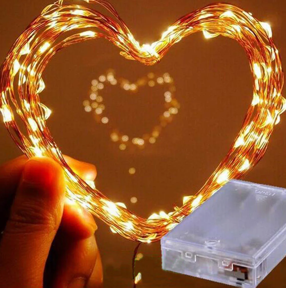 

США Бесплатная доставка 10 м светодиодная медная проволока сказочная гирлянда s наружное внутреннее украшение светильник для рождества пра...