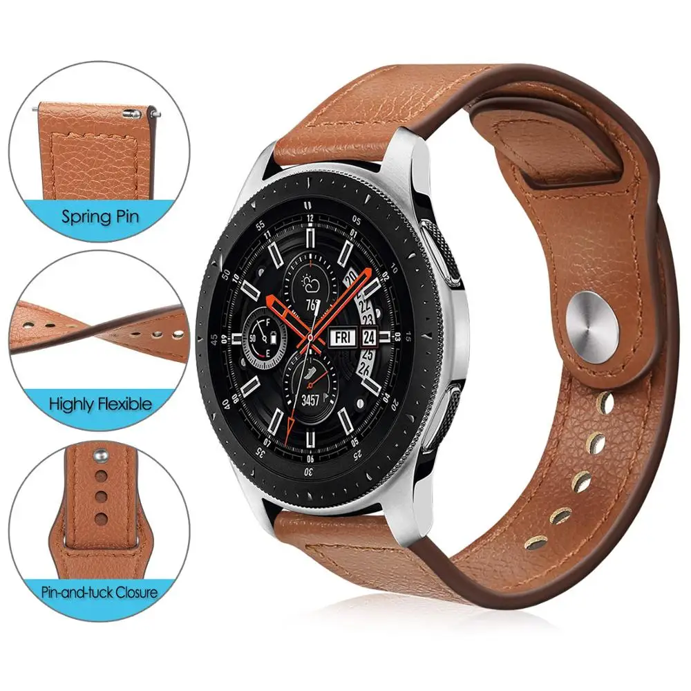 22 мм 20 ремешок для часов samsung galaxy gear s3 frontier band 46 часы Активный кожаный
