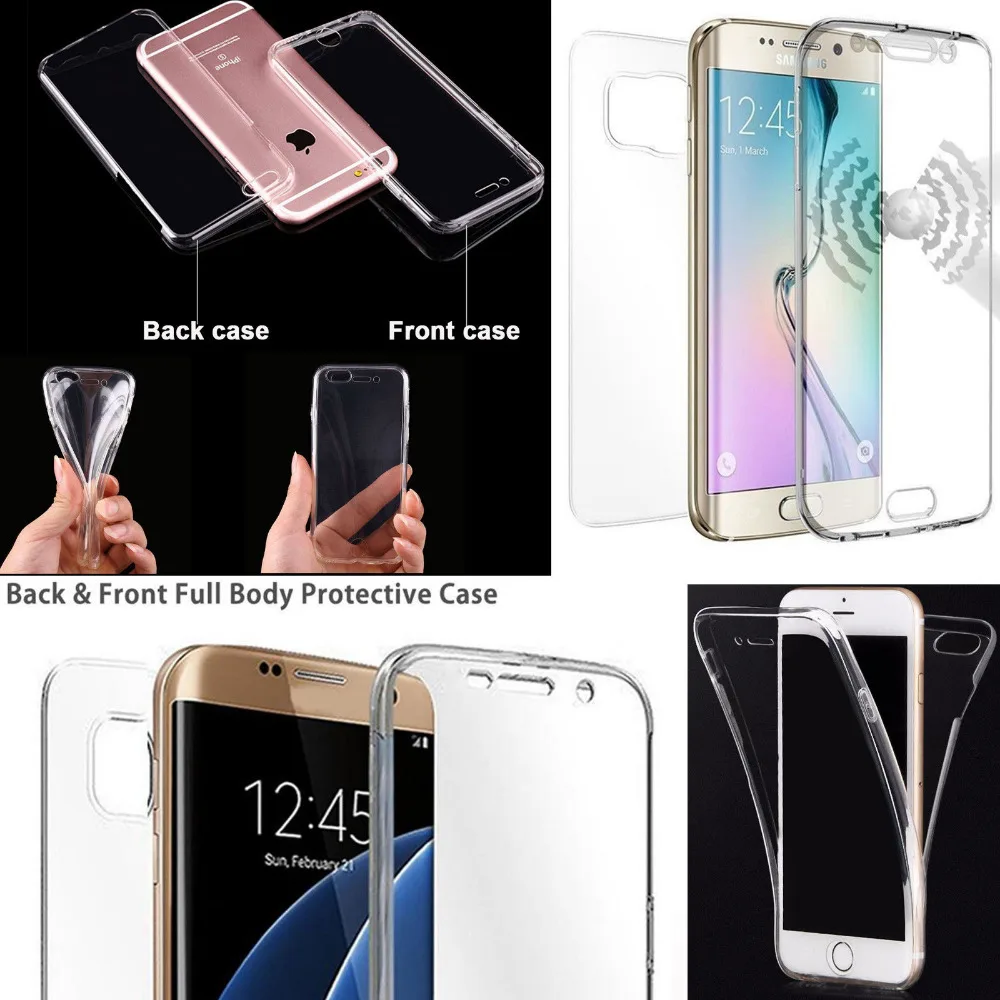 360 градусов чехол для Samsung Galaxy S8 S8Plus S7 S7Edge A720 спереди назад Combo защитный