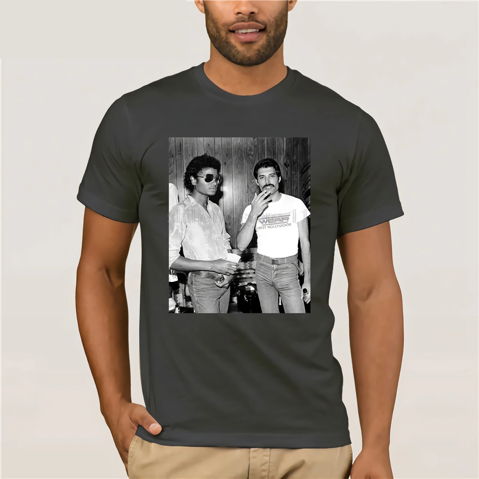 Новинка 2018 Мужская модная футболка с принтом Летняя стильная Майкл Джексон и