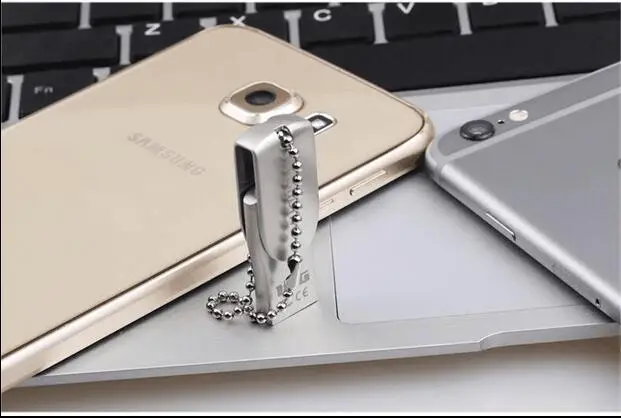 Металлический Спиннинг OTG USB флэш накопитель 64 ГБ 32 16 флеш 2 0 U диск карта памяти
