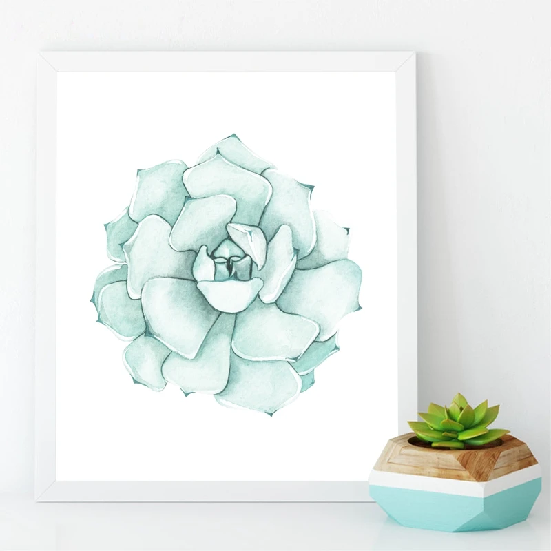 Сочные растительные принты акварельные Рисованные вручную ботанический постер