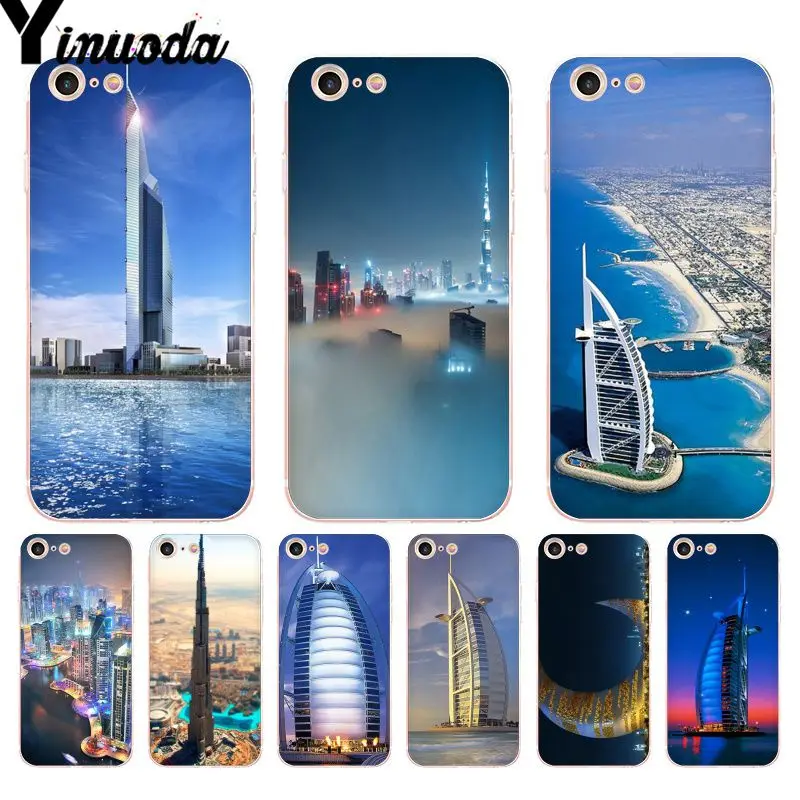 Чехол Yinuoda для iphone 7 6 X чехол телефона с изображением дубайского города