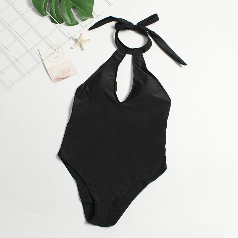 CATTLEYA купальник женский один шт. Монокини винтажный боди для похудения черный