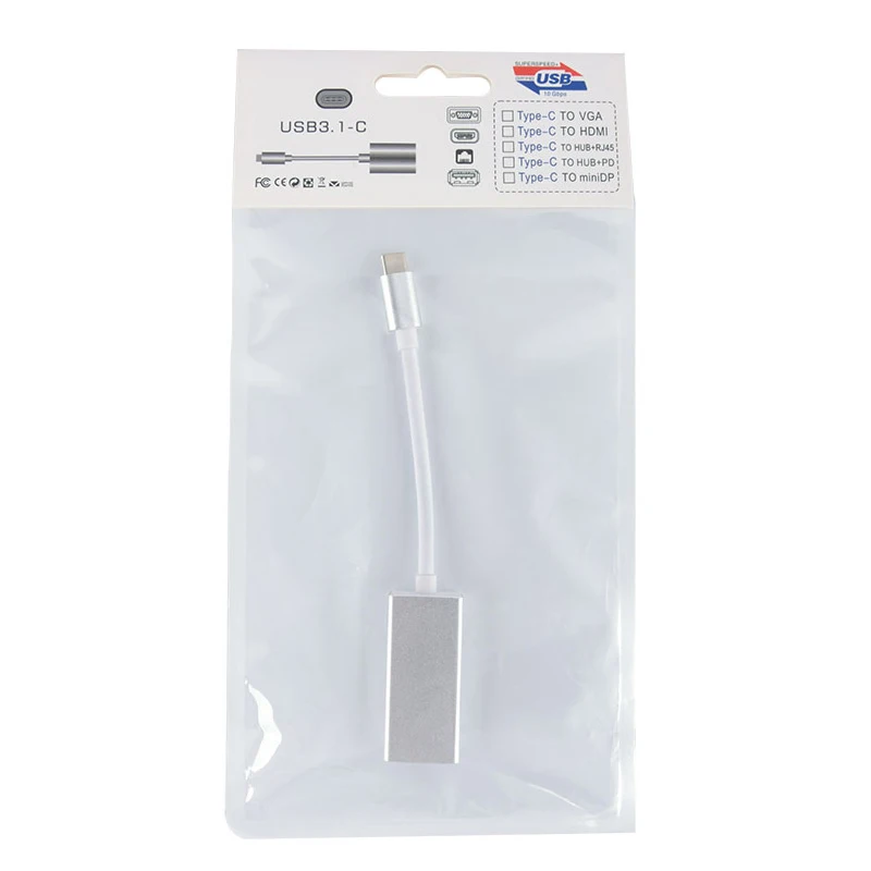 30 шт. адаптер для порта дисплея 1080P USB 3 1 Type C на Mini DP|Кабели VGA| |