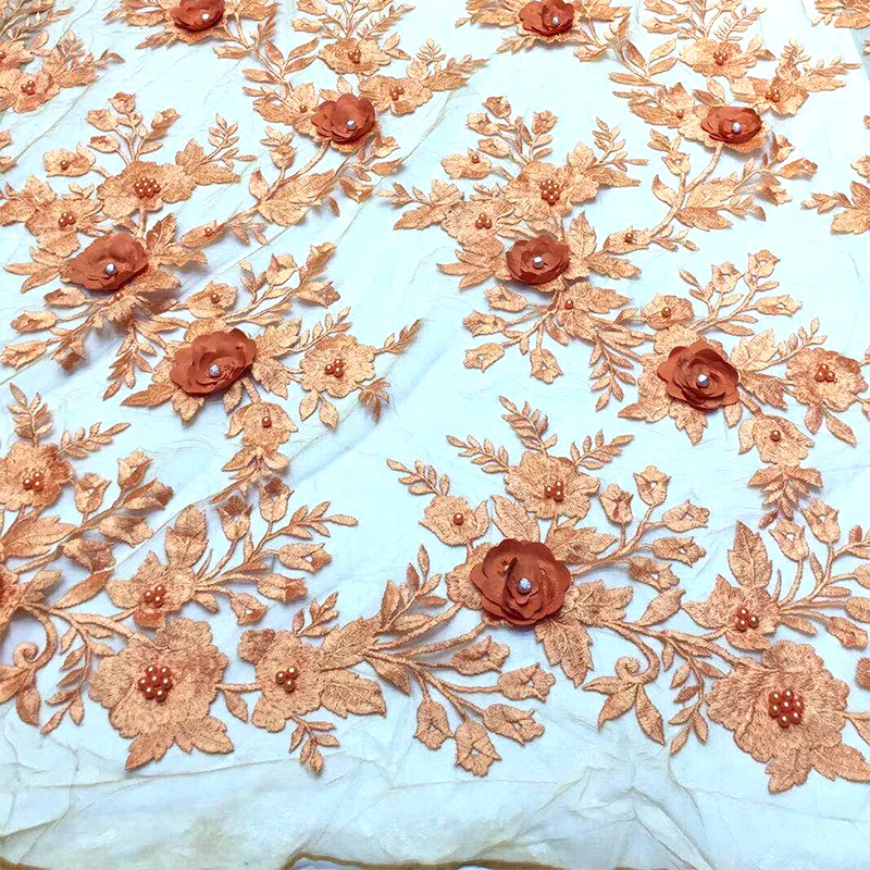 African Lace Fabric 2019 High Quality 3D French Net Fabrics Nigerian For Wedding 0304 | Дом и сад