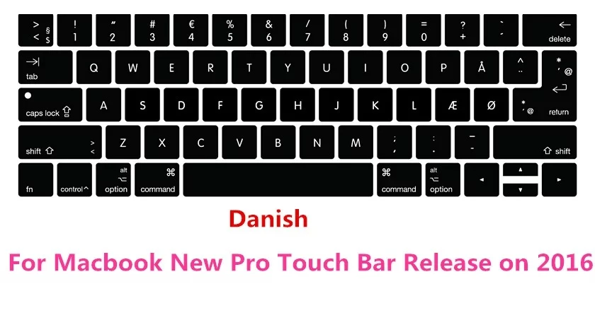 Чехол для клавиатуры 100 шт. Macbook 2017/2018 Pro 13 &quotA1706 15&quot A1707 Touch Bar силиконовый арабский