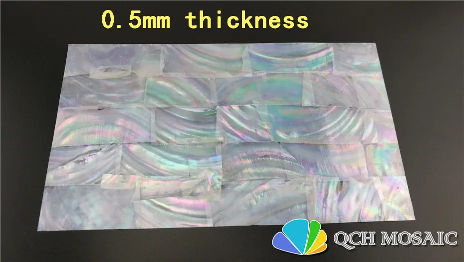

White shell mother of pearl laminate sheet for musical instrument and wood inlay 10pcs/lot qch108 0.5mm thickness