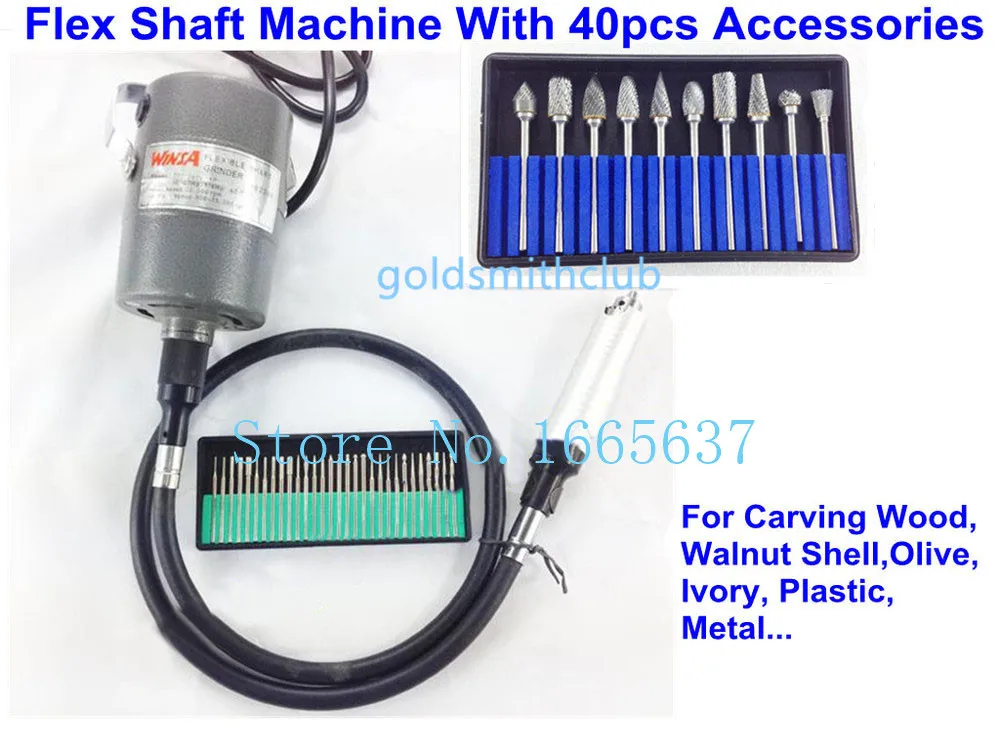 Cheap set   shaft motor grinding tool set with 40pcs accessories for Carving wood,walnut shell,Olive,Ivory,plastic,Metal...