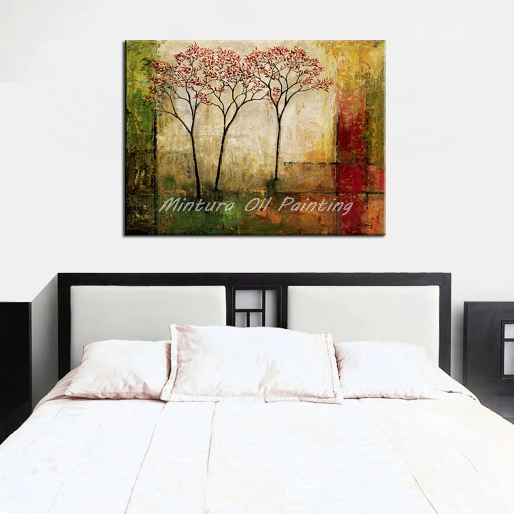 Картина на холсте с изображением богатых деревьев|oil painting|paintings on canvasoil painting canvas |