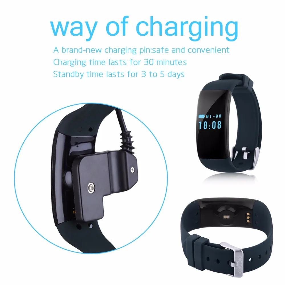 Оригинал DFit D21 Heart Rate Monitor Smartband Водонепроницаемый Плавать Smart Watch Браслет Здоровья