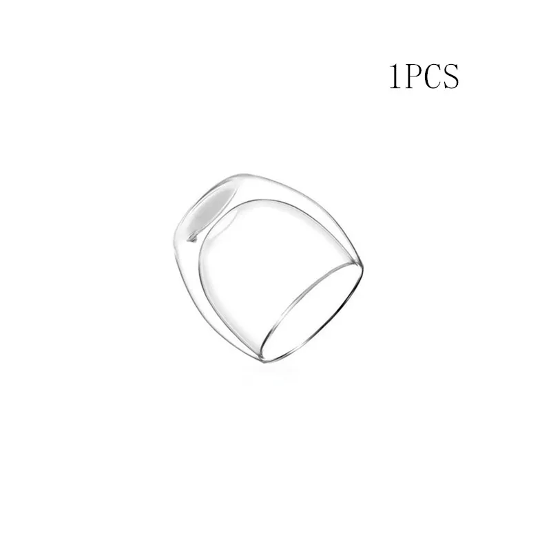 80ml 1Pcs Стеклянная прозрачная кружка с двойными стенками ручной работы, Термостойкие чашки для чая и напитков, кружка для здорового напитка, кофейные чашки, изолированное стекло - Цвет: 80ml 1Pcs
