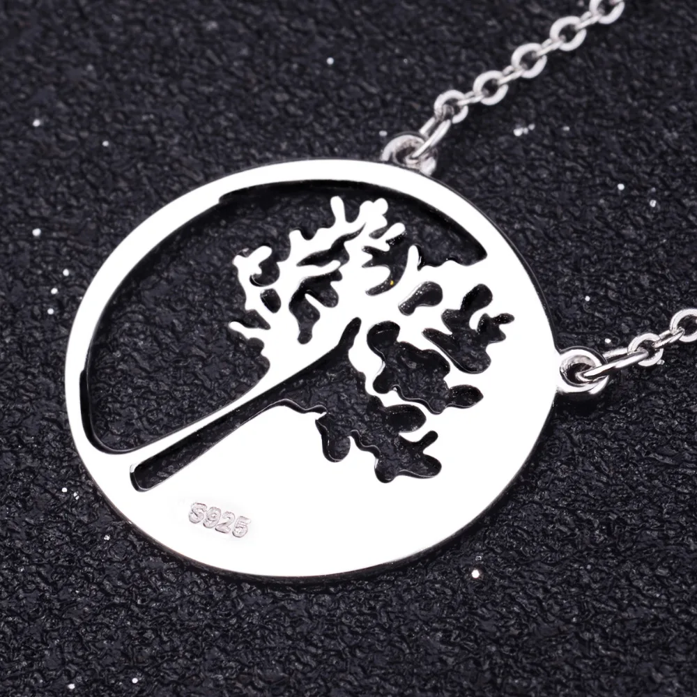 Angel Caller 925 Sterling Silver Pendant Necklace Family Tree of Life with Link Chain Trendy Jewelry for Women CYD014 | Украшения и
