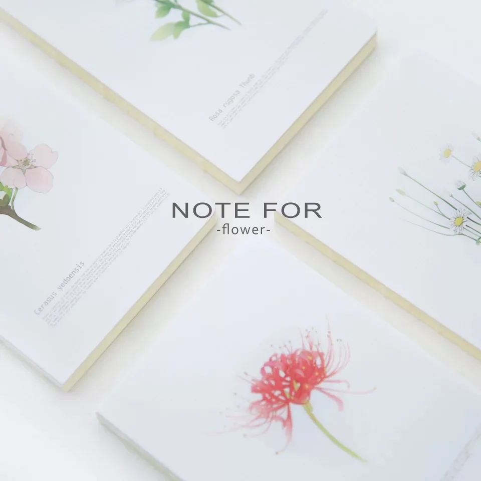 Элегантные Пустые Цветочные картины Эстетическая Студенческая тетрадь