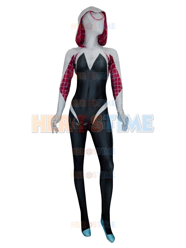 Gwen Stacy spiderman Costume Cosplay Suit spandex fullbody cosplay costume |