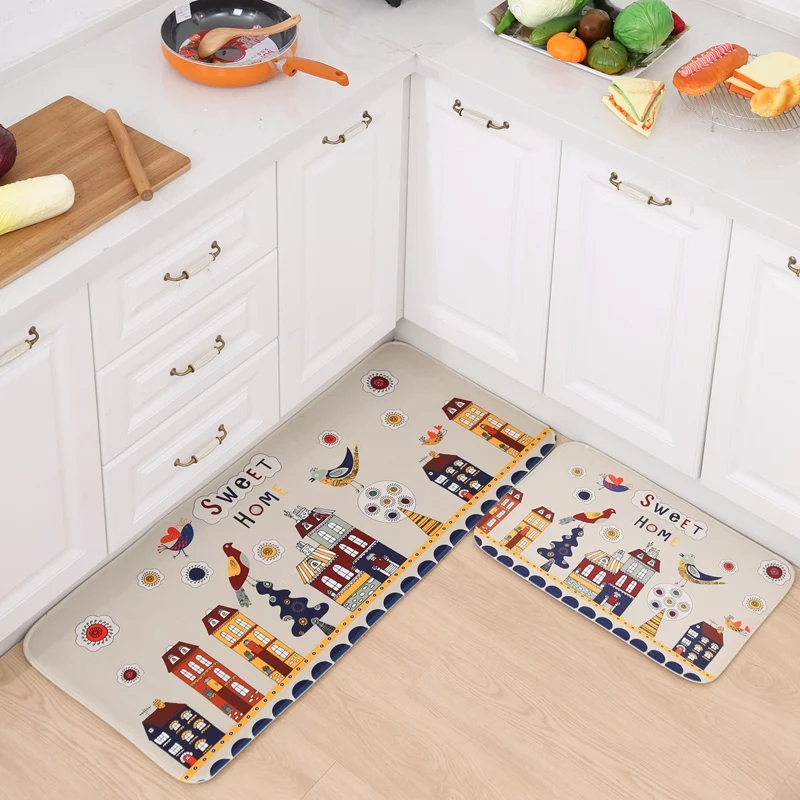 Microfiber Non Slip Bath Mat Cartoon Print Kitchen Mat/Rug | Дом и сад