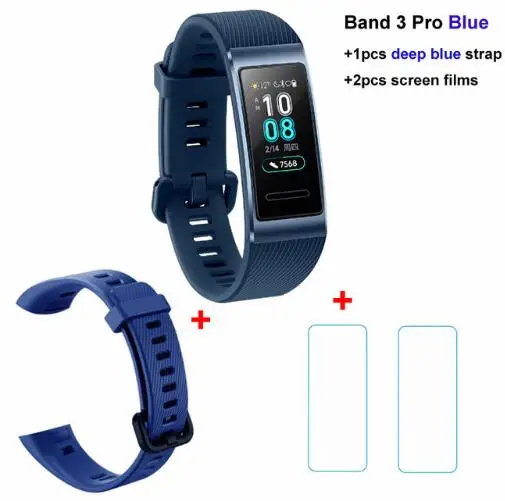 3 Pro x blue x Film huawei Band 3/Redmi 3 Pro Smartband металлический каркас, активно-матричные осид, полный Цвет Дисплей сенсорного экрана Плавание ход сердечного ритма Сенсор сна - Цвет: 3 Pro x blue x Film