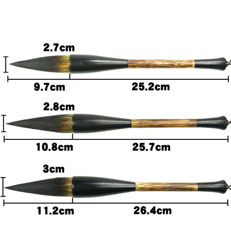 

Traditional Chinese Calligraphy Brushes Pen Good Elasticity High Quality Bear Hair Hopper-shaped Brush The Scholar's Four Jewels