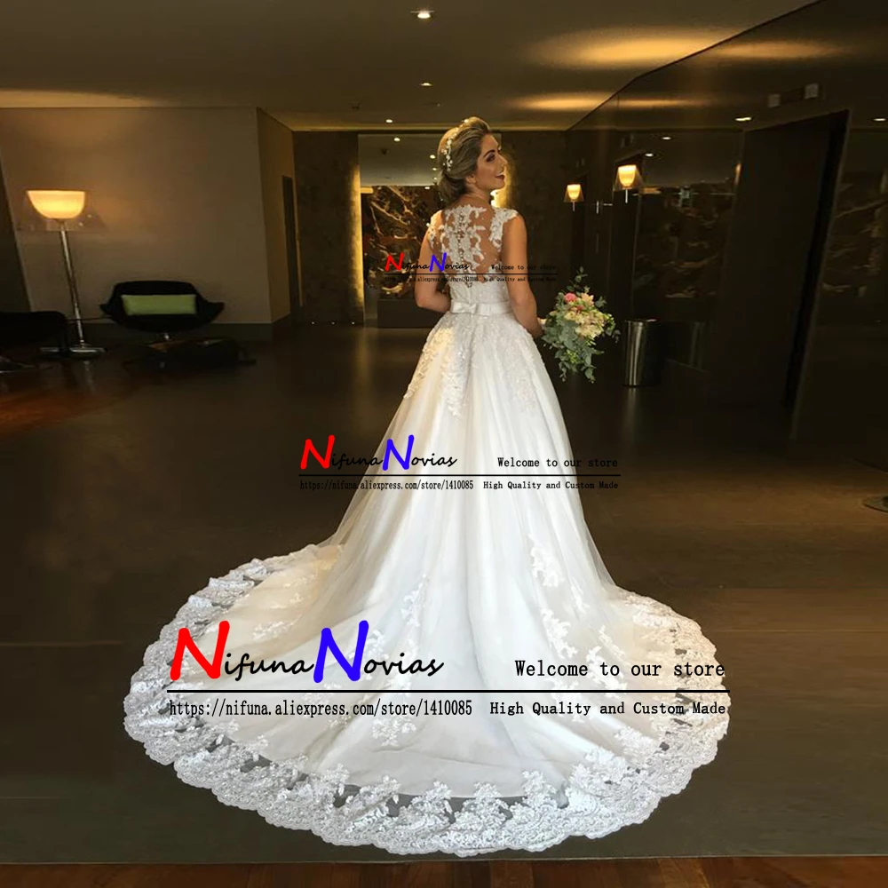 robe de mariage princesse Boho Wedding Dress 2019 Lace Appliques Beaded Vintage Dresses Vestido Noiva hochzeitskleid | Свадьбы и