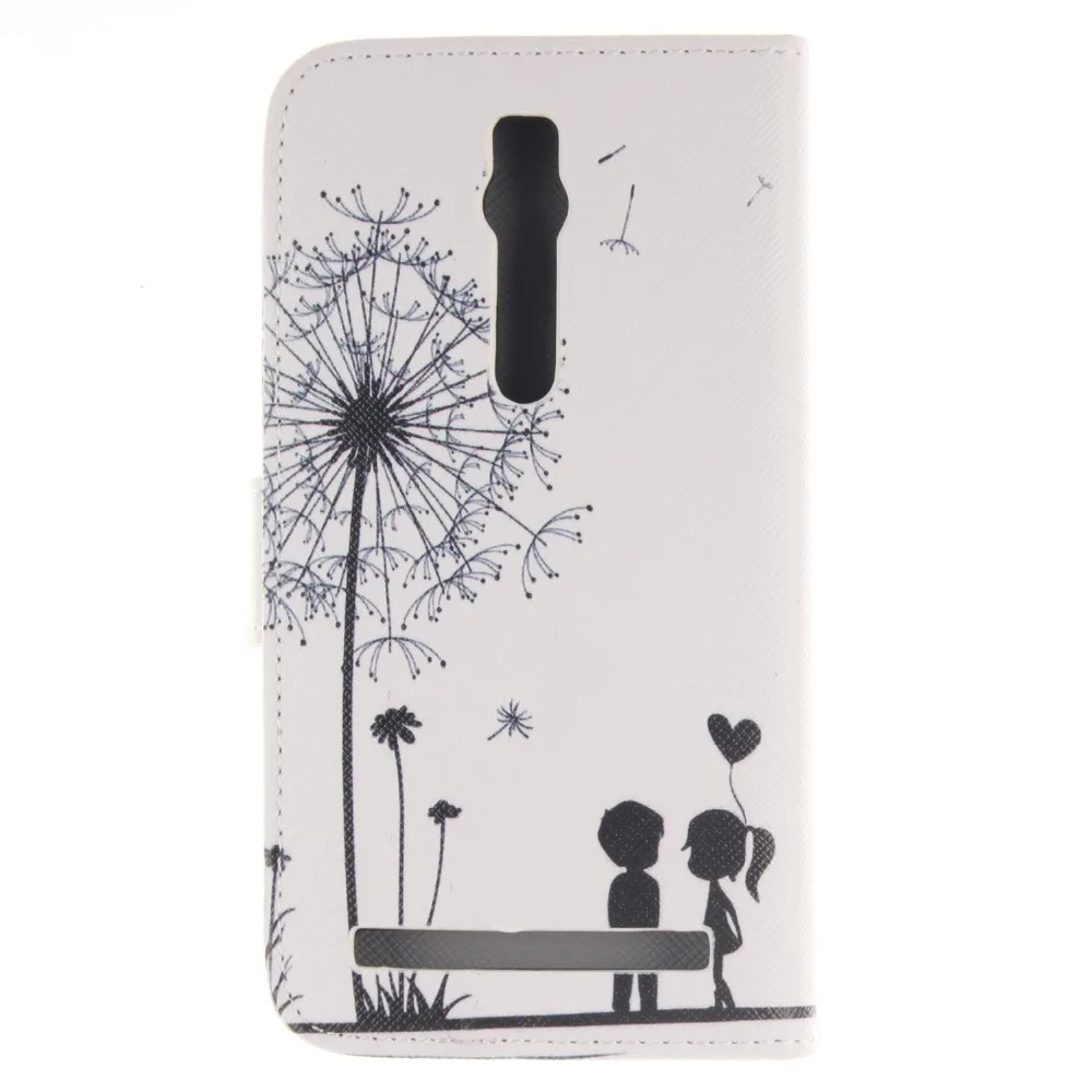 Phone Case For Asus Zenfone 2 5.5 PU Leather Flip Painted Cartoon pattern Wallet Stand Card Holster | Мобильные телефоны и