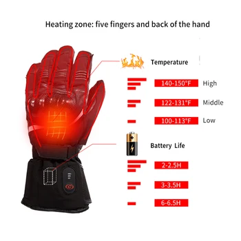 SAVIOR HEAT Winter Battery Heating Gloves MotorCycle Electric Gloves Outdoor Cycling Racing Unisex Warm 2