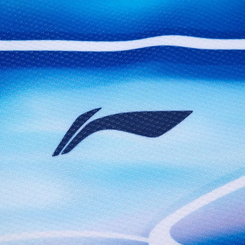 Li-Ning мужские футболки для бадминтона для фанатов сборной версии на сухой дышащей подкладке Спортивная соревновательная футболка AAYP071 CAMJ19