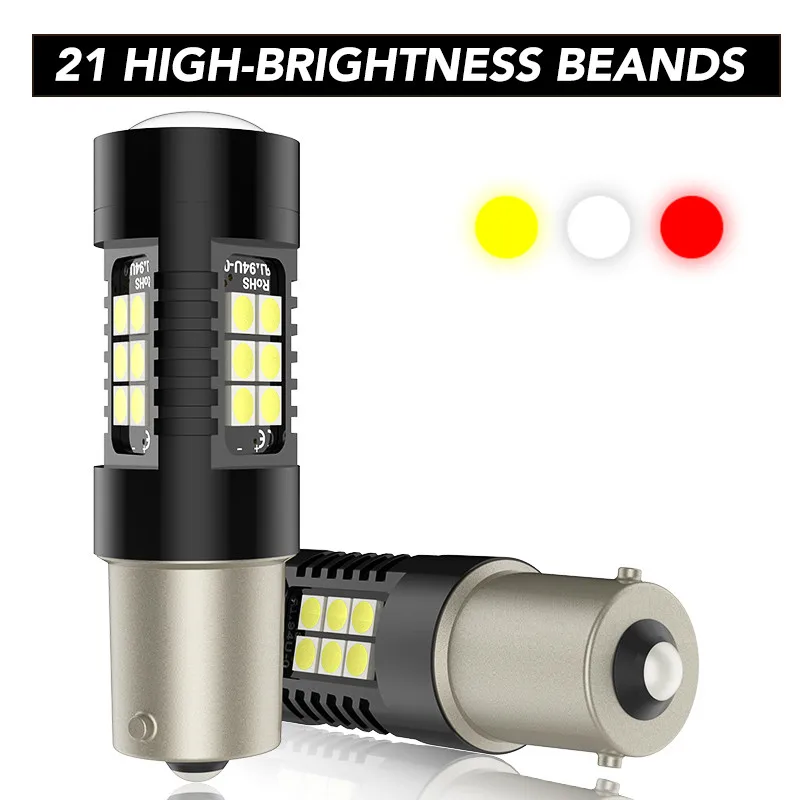 2 шт. 1156 BA15S P21W LED BAU15S PY21W лампы 1157 P21/5 W 21SMD 3030 чипы T20 7440 W21W 7443 W21/5 для автомобильных