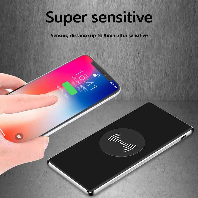Power Bank10000mah Внешняя батарея беспроводная зарядка power bank портативное зарядное
