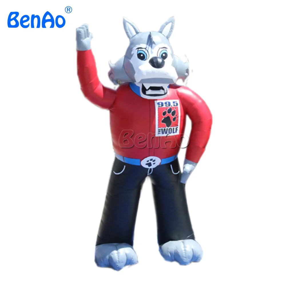 

AC099 BENAO Free shipping+blower 8m high Customized Wolf Inflatable Giant Cartoon Replica For Holiday Outdoor Advertising